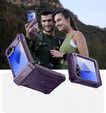 Husa blindată pentru Samsung Galaxy Z Flip7 FE / Z Flip6, Dexnor Clip Holder, violet