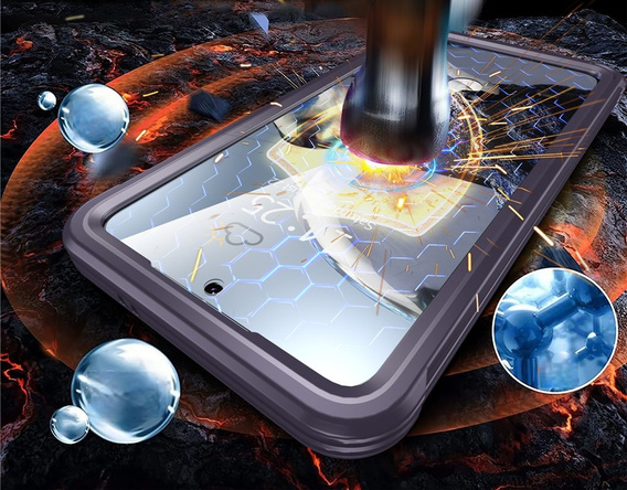 Husă pentru Samsung Galaxy S25 FE, Shockproof, cu sticlă, pentru MagSafe, violet