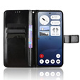 Cu clapetă pentru Nothing Phone 3 5G, Crazy Horse Wallet, negru