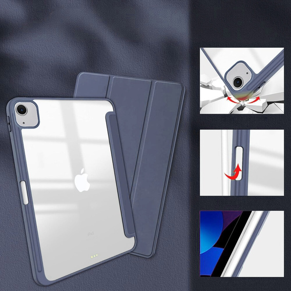 Husă pentru iPad Air 13" 2025/2024 (7/6 gen.), Smartcase Hybrid, cu spațiu pentru stylus, violet