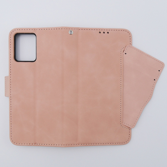 Cu clapetă pentru Motorola Moto G54 5G, Card Slot, roz