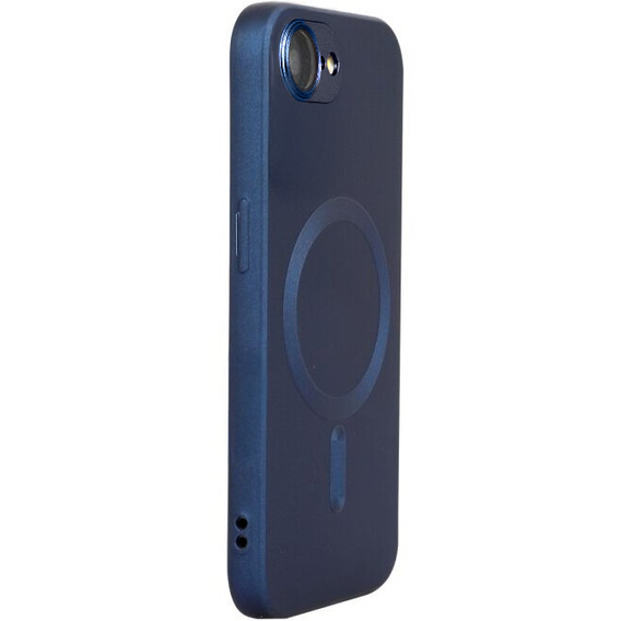 Carcasă pentru iPhone 16E, ColorMag, pentru MagSafe, albastru închis + sticlă călită 9H