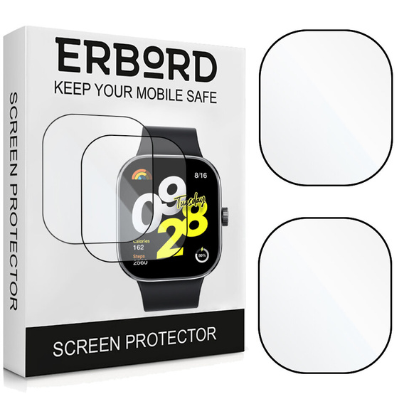 2x ERBORD Hybrid Glass pentru Xiaomi Redmi Watch 4