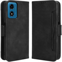 Cu clapetă pentru Motorola Moto E14, Card Slot, negru