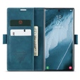 Husa CASEME pentru Samsung Galaxy S22 Ultra, Leather Wallet Case, verde