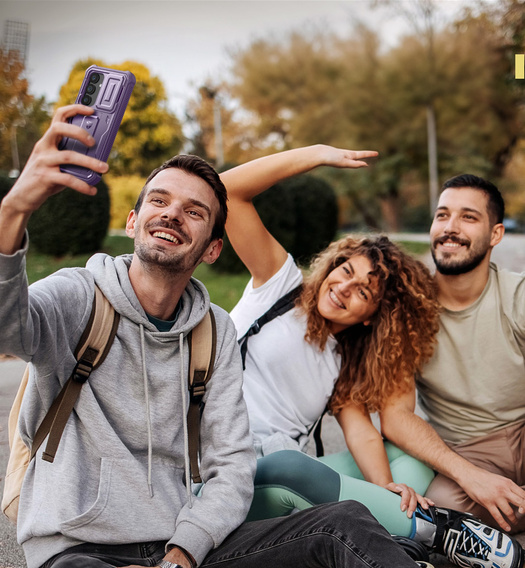 Husă blindată pentru Samsung Galaxy S25, Dexnor Full Body (Two Frames), violet