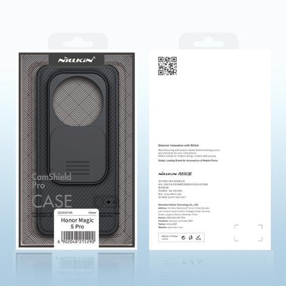 Carcasă blindată Nillkin pentru Honor Magic 5 Pro, CamShield Pro, negru
