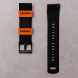ERBORD Curea universală de silicon ERBORD 22mm, Dual Color, portocalie / neagră / catarama neagră