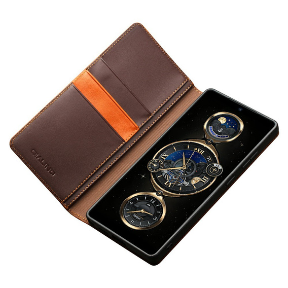 Carcasa flip pentru Samsung Galaxy S25 Ultra, QIALINO Leather Wallet, negru
