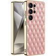 Husă pentru Samsung Galaxy S25 Ultra, Leather Rhombus, roz