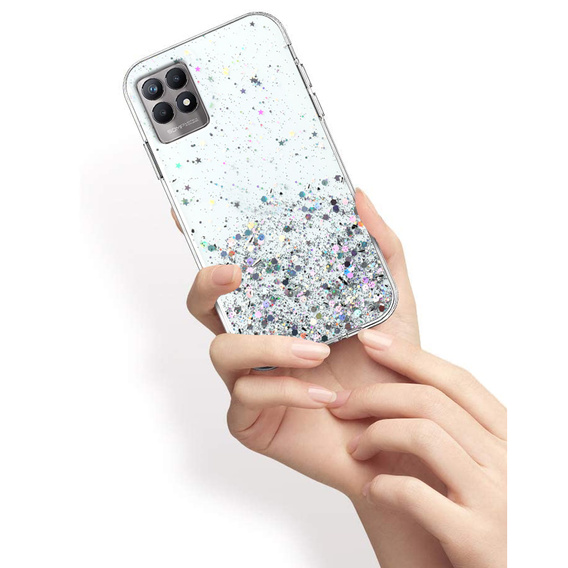 Huse pentru Realme 8i, Glittery, transparentă