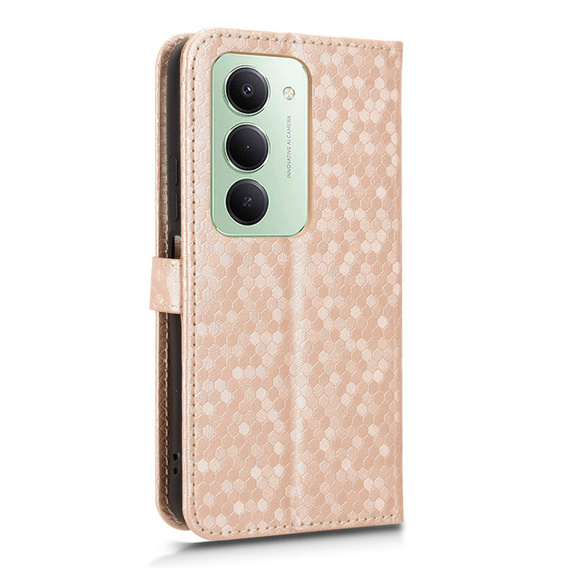 Husa cu clapetă pentru Xiaomi Redmi Note 14 4G, Wallet Rhombus, negru