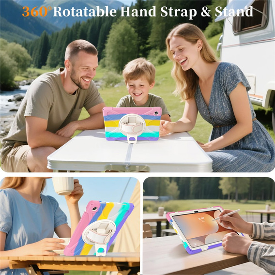 Husă blindată cu suport și curea de umăr pentru Samsung Galaxy Tab A11+