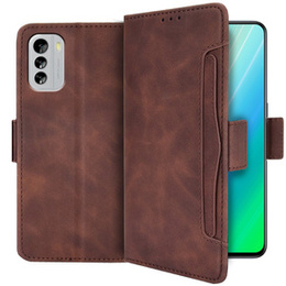 Cu clapetă pentru Nokia G60 5G, Card Slot, maro