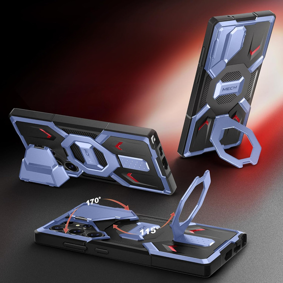Husă Tongate MECH MagSafe Series, culoare bleumarin pentru Samsung Galaxy S24 Ultra