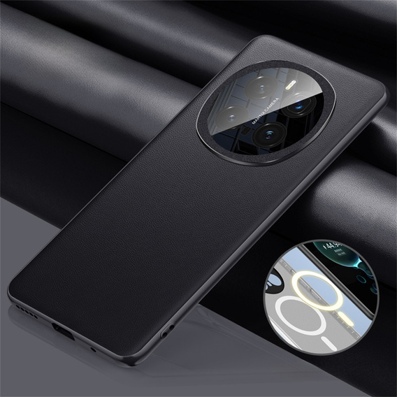 Huse pentru Honor Magic 7 Pro 5G, Leather Hybrid MagSafe, negru