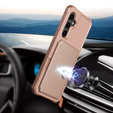 Husa pentru Samsung Galaxy S23 FE, Card Holder Kickstand, roz