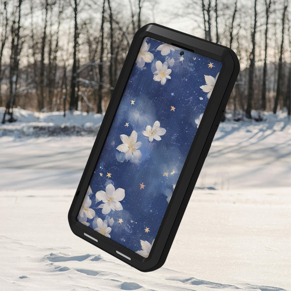 Love Mei Huse pentru Samsung Galaxy S25 Ultra, armored with glass, negru
