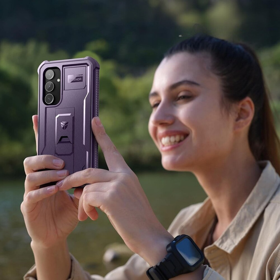Husă blindată pentru Samsung Galaxy S23 FE, Dexnor Full Body (Two Frames), violet