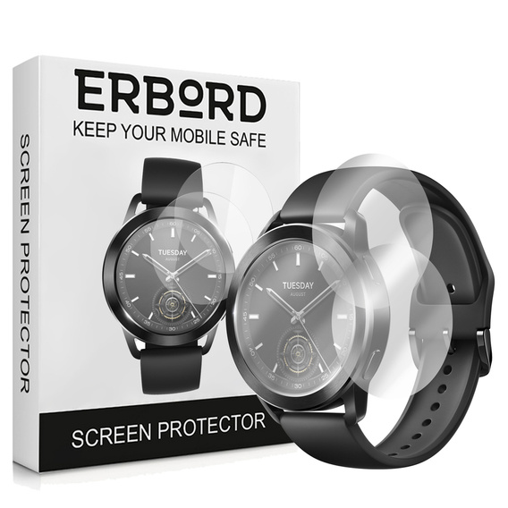 3x ERBORD Hydrogel Foil pentru Xiaomi Redmi Watch 4