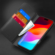 QIALINO piele portofel flip caz pentru iPhone 17 Pro - negru