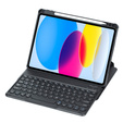 Husă pentru tastatură pentru iPad 11" 2025 A16 (11 gen.) / iPad 10.9" 2022 (10 gen.), Rotary 360° Leather, negru