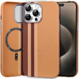 Carcasa pentru iPhone 15 Pro, Carbon Fiber MagSafe, galben
