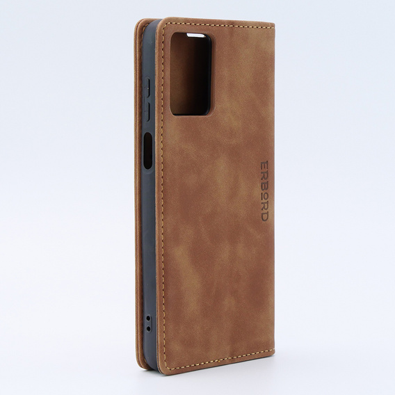 Husă pentru Motorola Moto G13/ G23 4G, ERBORD Vintage, portofel cu clapetă, maro