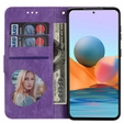 Cu clapetă pentru Samsung Galaxy A35 5G, Wallet Zipper Pocket Glittery, violet