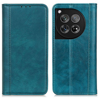 Huse pentru OnePlus 12 5G, Wallet Litchi Leather, verde