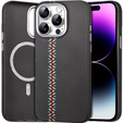 Carcasa pentru iPhone 14 Pro, Carbon Fiber MagSafe, negru