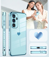 Carcasa pentru Samsung Galaxy A56, Electro heart, albastru + sticlă 9H
