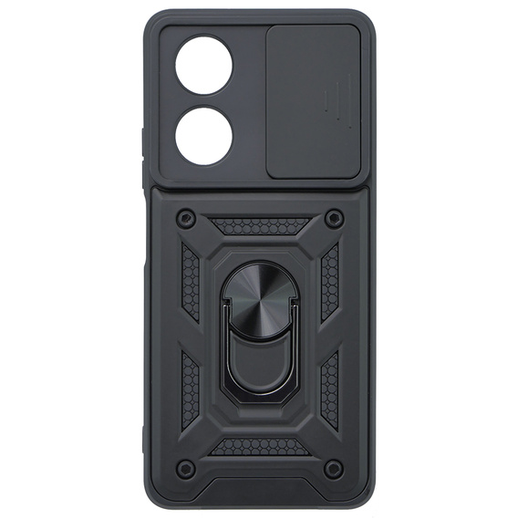 Husă blindată pentru Oppo A58 4G, CamShield Slide, negru