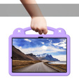 Husă pentru copii pentru Samsung Galaxy Tab S10+ Plus, Cute Patterns, cu suport, violet