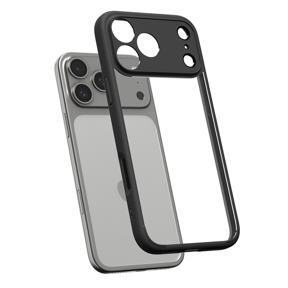 Carcasă Spigen Ultra Hybrid pentru iPhone 17 Pro Max, negru mat