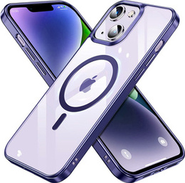 Huse pentru iPhone 14, ERBORD Hybrid MagSafe Case, albastru