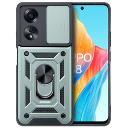 Husă blindată pentru Oppo A58 4G, CamShield Slide, verde