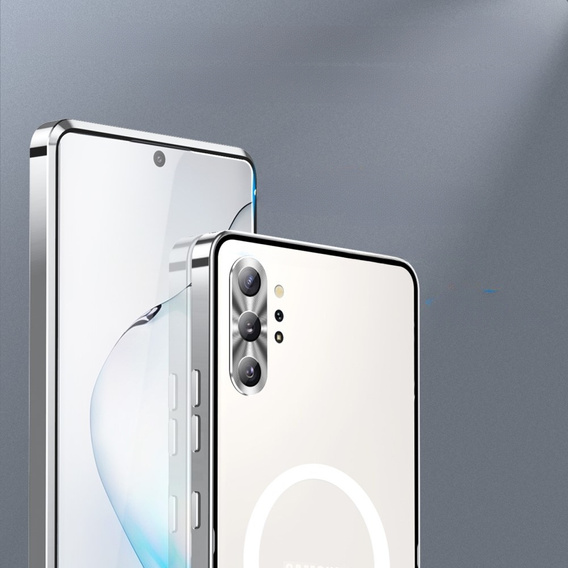 Carcasă de protecție pentru camera foto pentru Samsung Galaxy Note 10+ Plus, CamShield MagSafe, transparent / argintiu