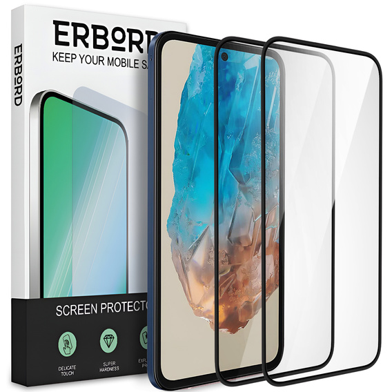 2x sticlă ceramică ERBORD Hybrid Glass pentru Samsung Galaxy M35