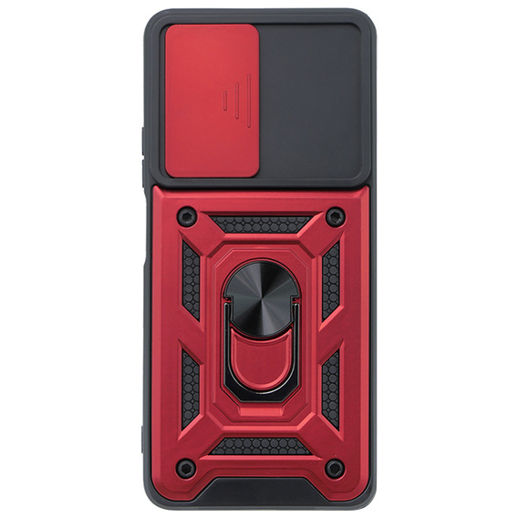 Husă blindată pentru Realme 14X / Realme C75, CamShield Slide, roșu