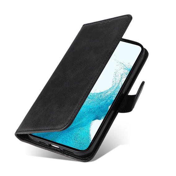 Cu clapetă pentru Samsung Galaxy A34 5G, Leather Wallet, negru