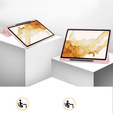 Husă pentru Samsung Galaxy Tab S10+ Plus, Smartcase cu spațiu pentru stylus, roz