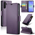Husă pentru Samsung Galaxy A36, ERBORD Glossy Litchi, portofel cu clapetă, violet