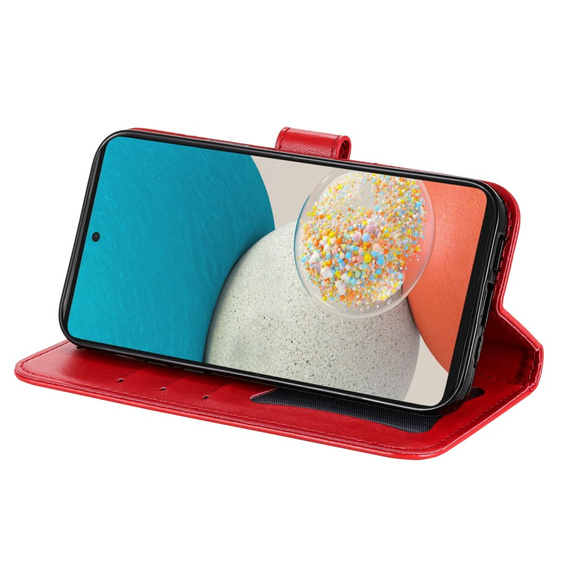 Cu clapetă pentru Samsung Galaxy A53 5G, Mandala Flower, roșu