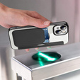 Cu clapetă pentru iPhone 14, RFID Wallet MagSafe CamShield, negru