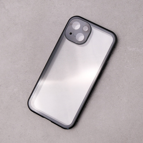 Husa pentru iPhone 13, Magnetic Dual Glass, negru