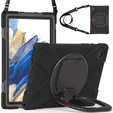 Husă pentru copii pentru Samsung Galaxy Tab A8 10.5 SM-X200 SM-X205, blindată cu curea, albastru