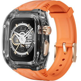 Curea de silicon cu carcasă pentru Apple Watch 1/2/3/4/5/6/7/8/9/10/SE/Ultra/Ultra 2 42/44/45/49MM