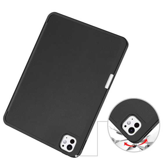 Husă pentru iPad Pro 11" 2024 (5 gen.), Smartcase cu spațiu pentru stylus, negru