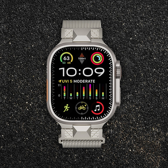 Bransoleta do Apple Watch 1/2/3/4/5/6/7/8/SE/ULTRA 42/44/45/49 MM, Czarna